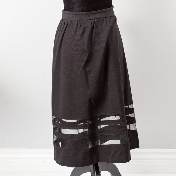 NWOT Carmen Marc Valvo peek a boo skirt - 12 - Picture 1 of 4